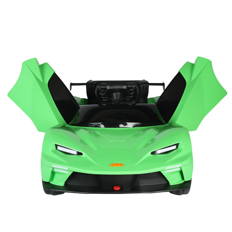 Remote Control Electric Ride-On Car with MP3 Player and LED Lights - Green