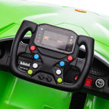Remote Control Electric Ride-On Car with MP3 Player and LED Lights - Green