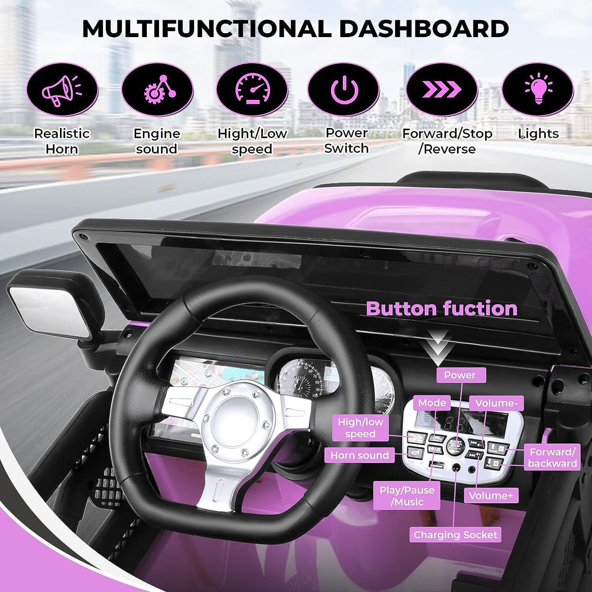 Remote Control Lamborghini Electric Ride-On Car for Kids 24/12V