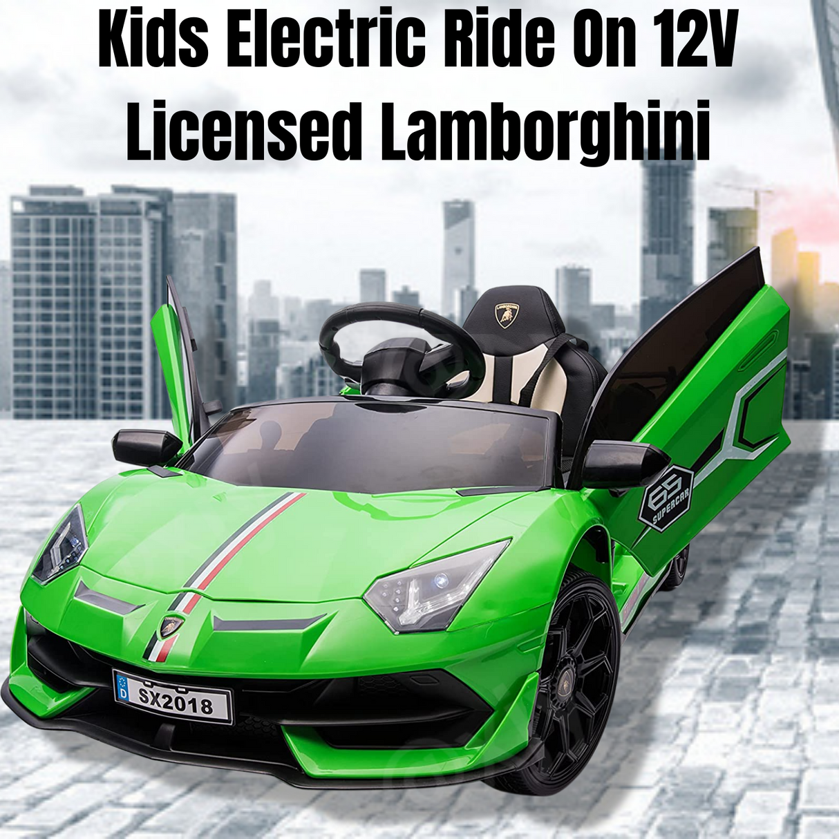 Remote Control Lamborghini Electric Ride-On Car for Kids 24/12V