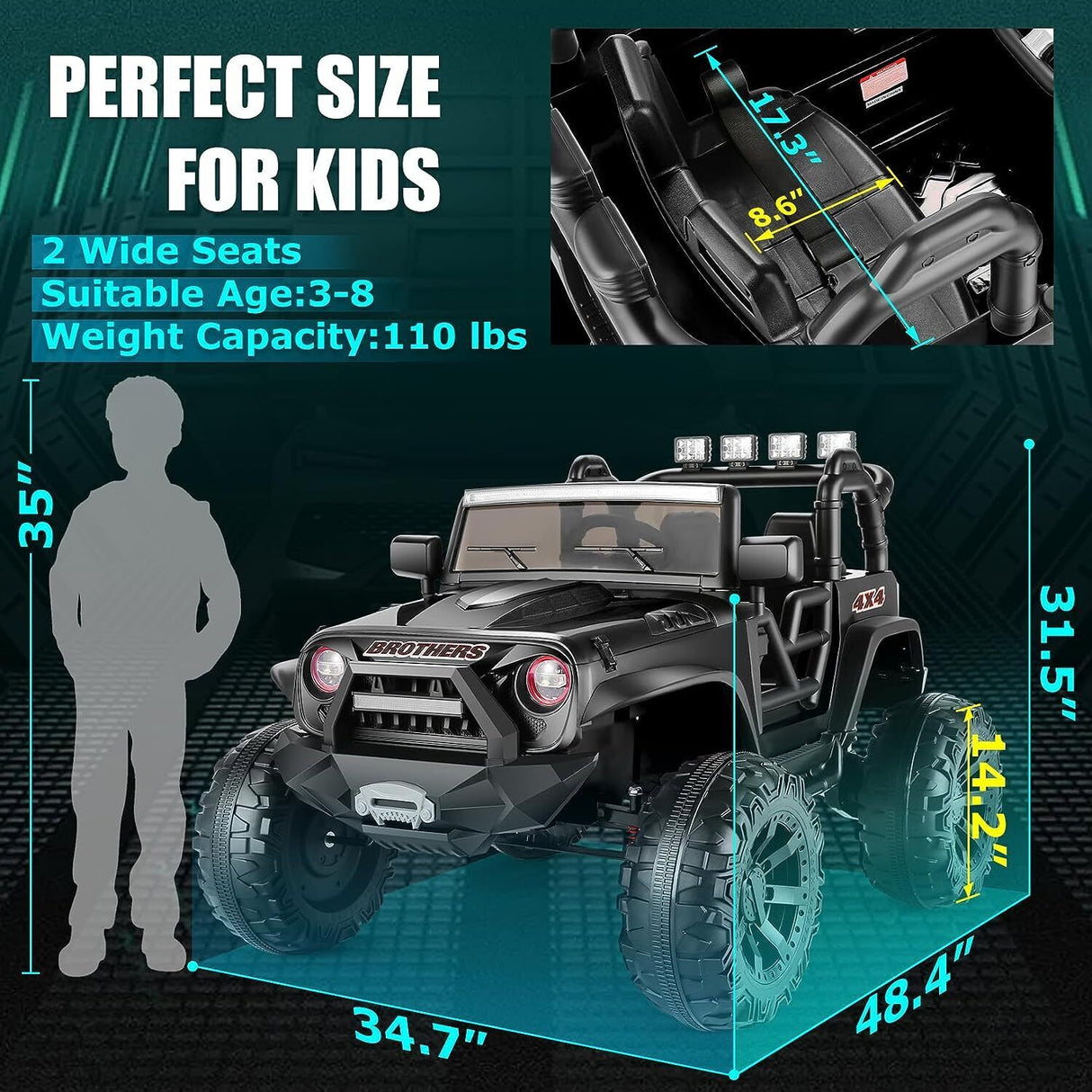Electric Lamborghini Ride-On Car for Kids with Remote Control - 24/12V Truck Design