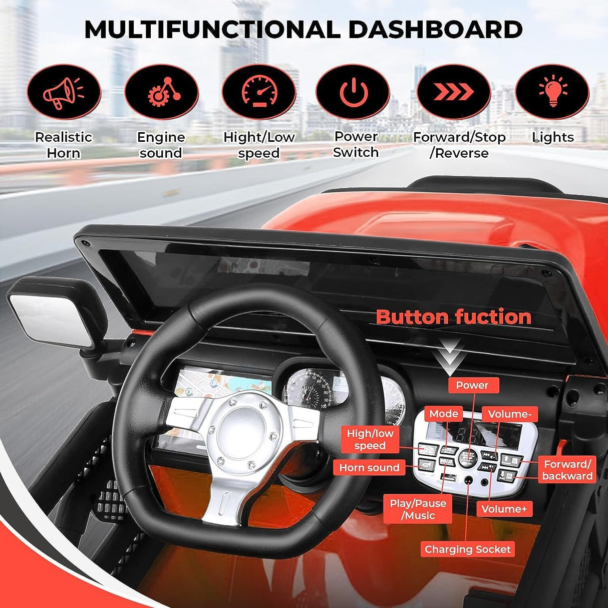 Electric Lamborghini Ride-On Car for Kids with Remote Control - 24/12V Truck Design