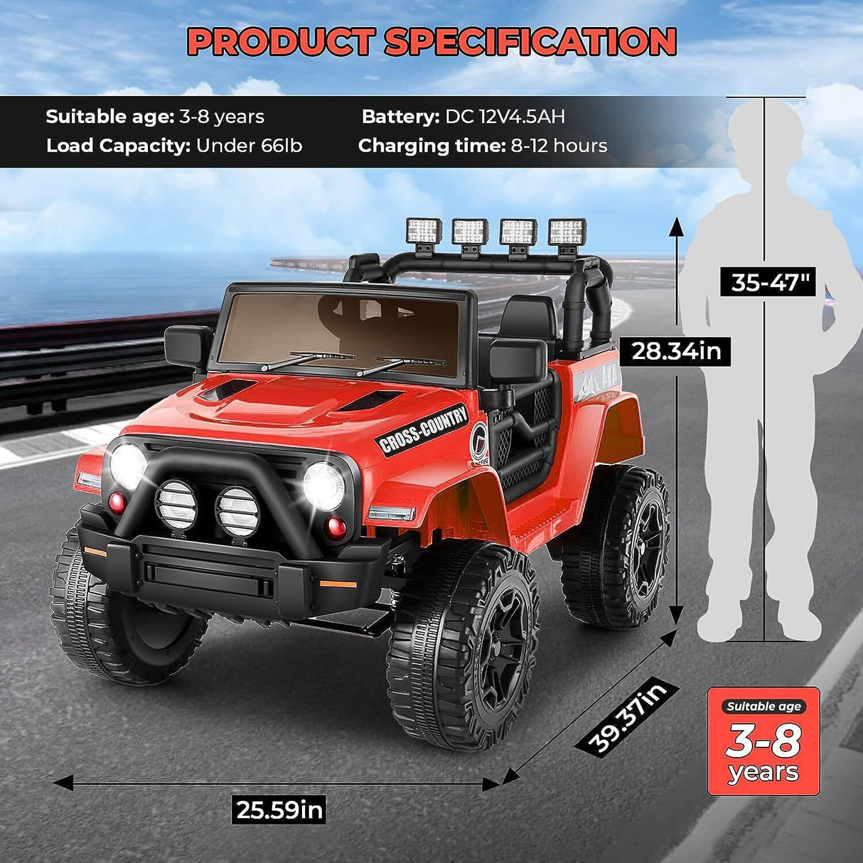 Electric Lamborghini Ride-On Car for Kids with Remote Control - 24/12V Truck Design