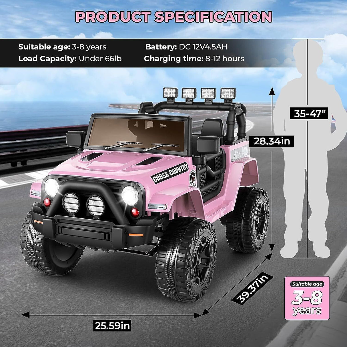 Electric Lamborghini Ride-On Car for Kids with Remote Control - 24/12V Truck Design