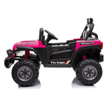 Remote Control Off-Road Truck Toy with LED Lights and Dual Drive - 12V Battery Powered