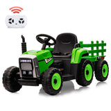 Remote Control Ride-On Tractor with Detachable Trailer for Kids - 12V Truck Toy