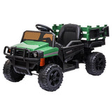 Remote Control Ride-On Tractor with Detachable Trailer for Kids