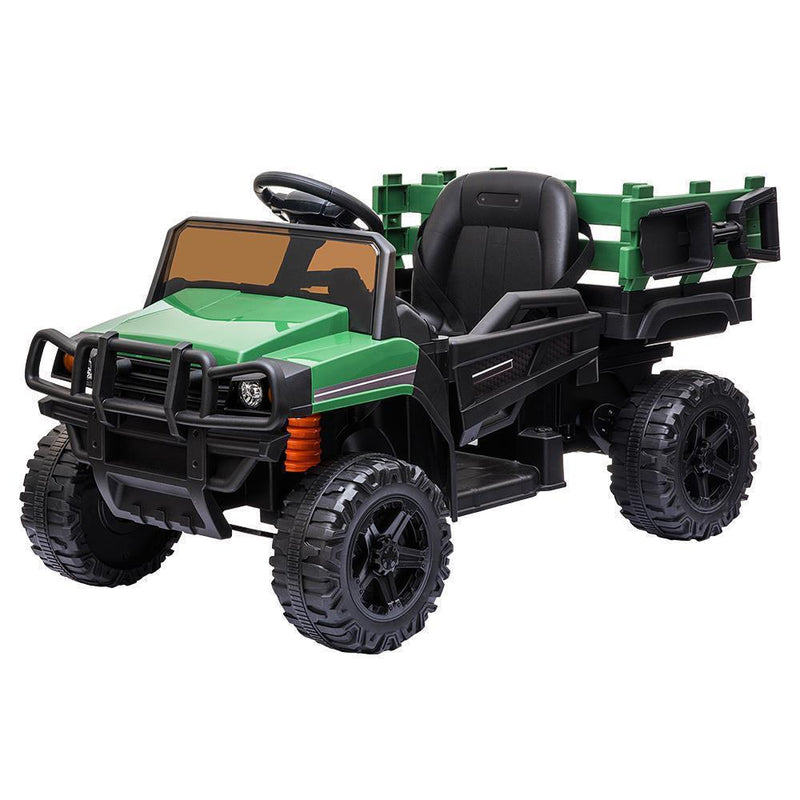 Remote Control Ride-On Tractor with Detachable Trailer for Kids