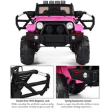Remote Control Ride-On Truck for Kids with MP3 Player and LED Lights - Pink