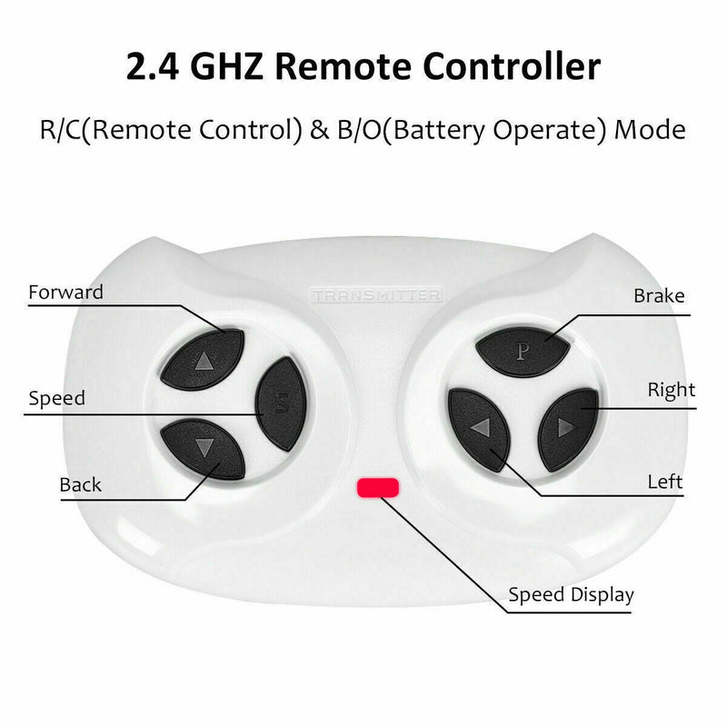 Remote Control Ride-On Truck for Kids with MP3 Player and LED Lights - Pink