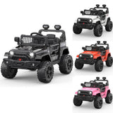 Remote Control Ride-On Truck with Bluetooth, LED Lights, and 2 Speeds for Kids