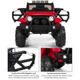 Remote Control Ride-On Truck with MP3 Player and LED Lights for Kids - Red