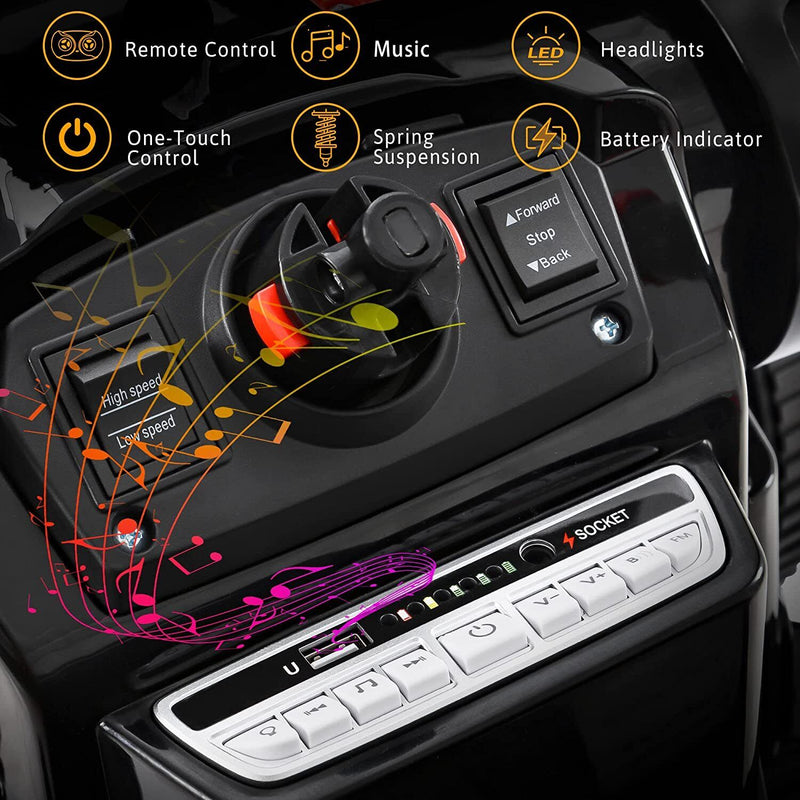 Remote Controlled 12V Bulldozer Ride-On Toy for Kids - Perfect for Construction Playtime!