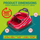 Remote Controlled Red Bumper Car for Kids by Serenelife