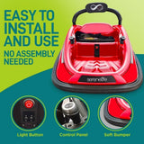 Remote Controlled Red Bumper Car for Kids by Serenelife
