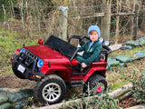 2 Seater 24 Volt 4x4 Electric Ride On Jeep Style Rubber Tires Fully Loaded Truck ATV UTV For Kids W/Magic Cars® Wireless Parental Control MagicCars