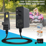 Replacement 12V Charger for Power Wheels 00801-1869 Grey Battery by Fisher Price
