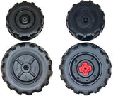 Replacement Front and Rear Wheels for Peg Perego Ground Force/ Ground Loader - Black