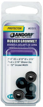 Jandorf 61511 Grommet, Rubber, Black, 3/16 in Thick Panel Jandorf