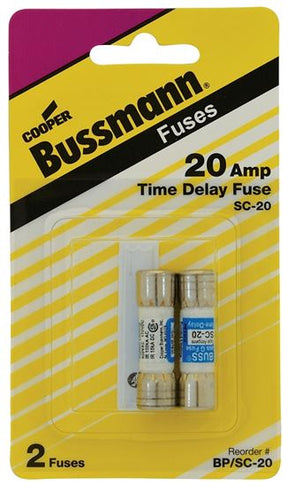 Bussmann BP/SC-20 20 Amp Time-Delay Class G Melamine (2-Pack) TekShack