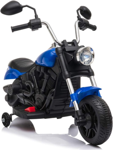 Rev Up the Fun: 6V Ride-On Motorcycle for Kids with Training Wheels