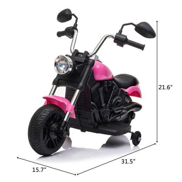 Rev Up the Fun: Electric Ride-On Motorcycle Toy with Headlights and Training Wheels for Kids
