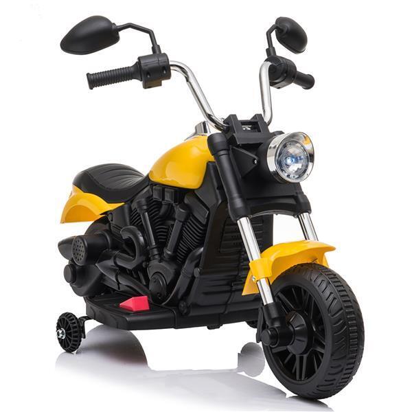 Rev Up the Fun: Electric Ride-On Motorcycle Toy with Headlights and Training Wheels for Kids