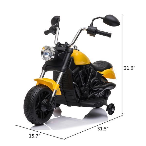Rev Up the Fun: Electric Ride-On Motorcycle Toy with Headlights and Training Wheels for Kids