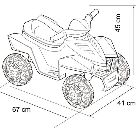 Rev Up the Fun with FEBER 6V Racy Quad Battery Ride-On