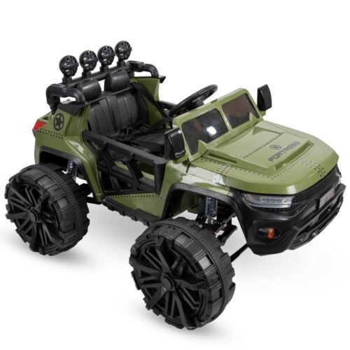 Rev up the Fun with Huffy Fortress 12V Ride-On Truck Toy - Perfect for Ages 3-6 with Real Suspension & Lights!