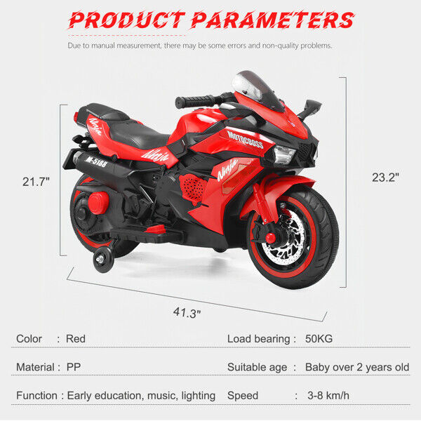 Rev Up the Fun with Our 12V Electric Motorcycle Toy for Kids - 2 Wheels of Excitement!