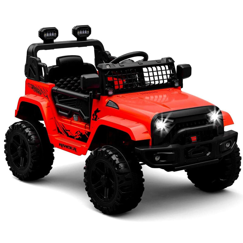 Rev Up the Fun with Our 12V Red Truck Car for Kids - Includes Remote Control and 2 Speed Options!
