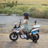 Rev Up the Fun with Our 12V Ride On Police Motorcycle for Kids - Featuring 2 Speeds, Music, and LED Lights!