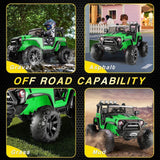 2-Seater 24V Electric Ride-On Truck for Kids with MP3 Player and Remote Control - LED Lights Included!