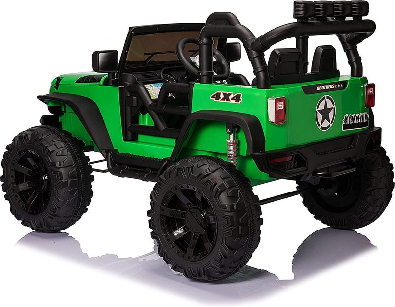 2-Seater 24V Electric Ride-On Toy Truck with Remote Control and Music for Kids