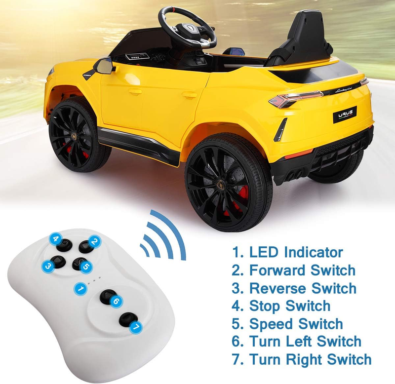 Rev Up the Fun with the 12V Licensed Lamborghini Urus Kids Ride-On Car - Electric Motorized Vehicle for Endless Adventures!