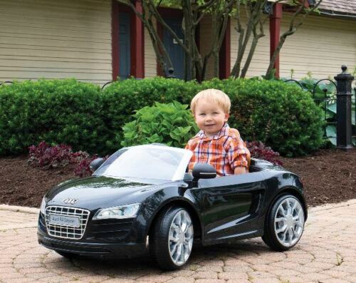 Rev up the Fun with the Audi R8 Spyder 6V Children's Ride-On Toy in Sleek Black