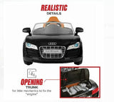 Rev up the Fun with the Audi R8 Spyder 6V Children's Ride-On Toy in Sleek Black