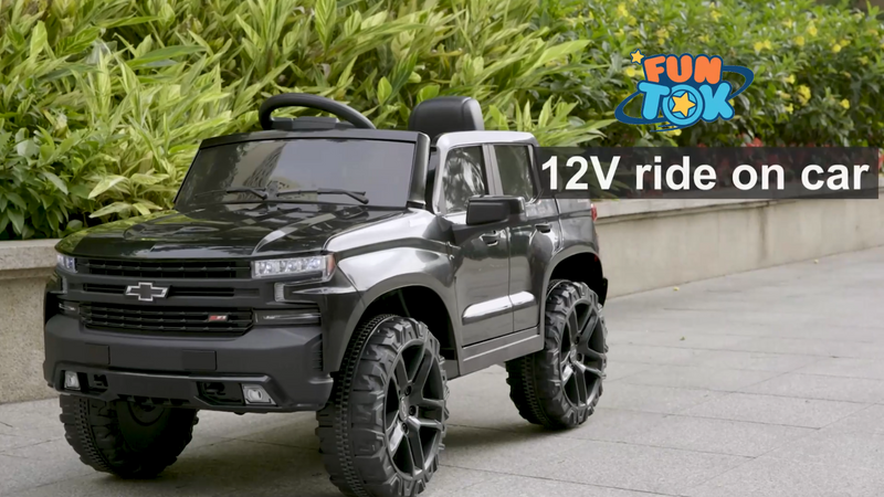 Rev Up the Fun with the Funtok Chevrolet Silverado 12V Electric Ride-On Car for Kids