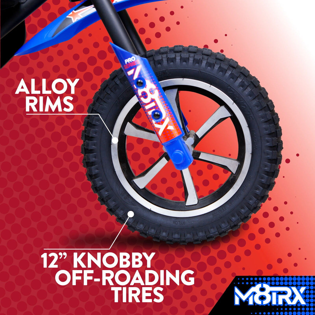 Rev Up the Fun with the M8TRIX Blue 24V Electric Dirt Bike for Kids and Teens
