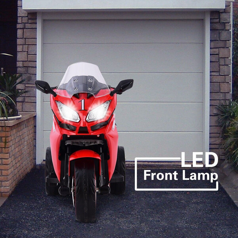 Rev Up the Fun with the TAMCO Kids Electric Ride-On Motorcycle - 12V with Three Light-Up Wheels!