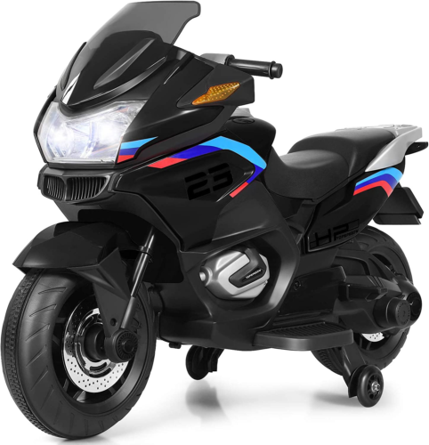 Rev Up Your Child's Fun with the 12V Electric Motorcycle for Kids with Training Wheels