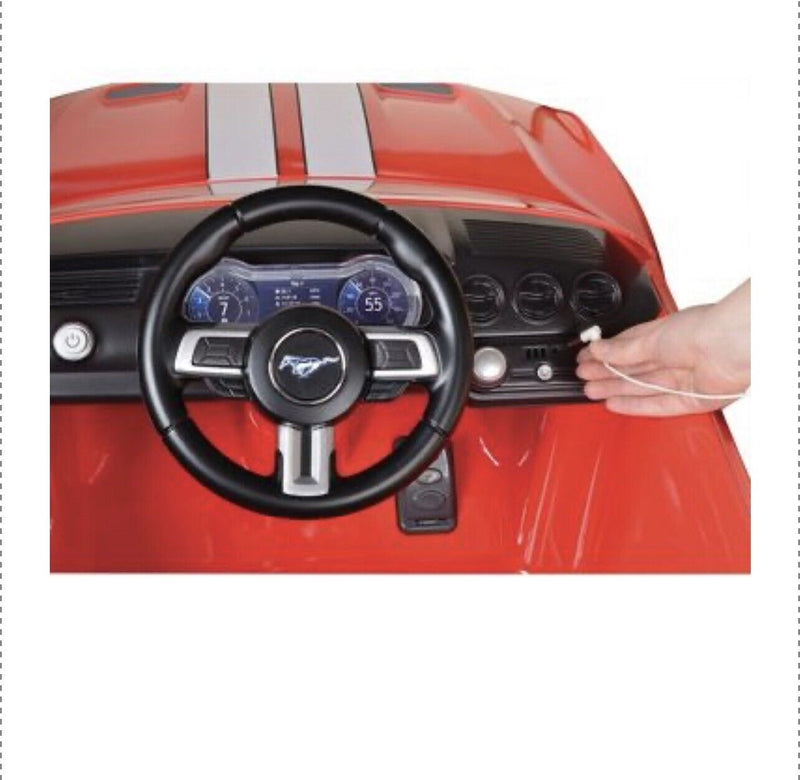 Rev Up Your Child's Playtime with the 6V Ford Mustang Ride-On - Red
