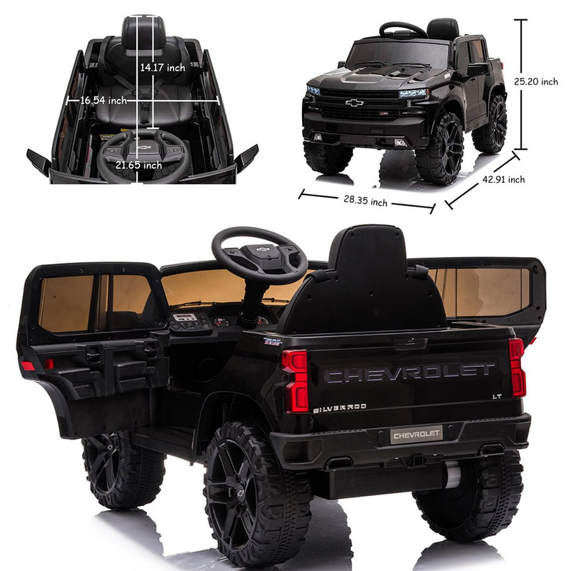 Rev Up Your Child's Playtime with the Funtok Licensed Chevrolet Silverado Ride-On Car, Complete with Remote Control