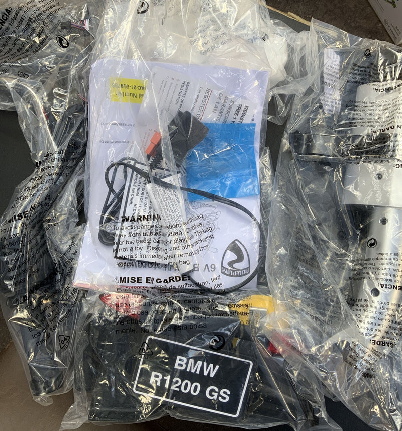 Rev Up Your Child's Playtime with the Rollplay 6V BMW Motorcycle R 1200 GS in Red and Gray - Distressed Box Included!