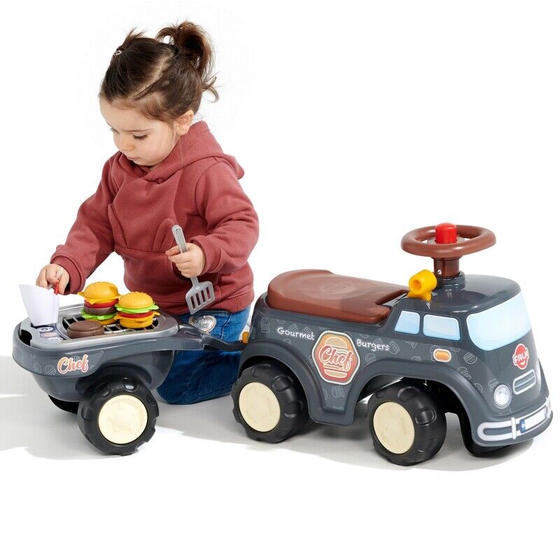 Revamped Falk Rider Food Truck: Now Serving Hamburgers with Open Seating for 1 Year!