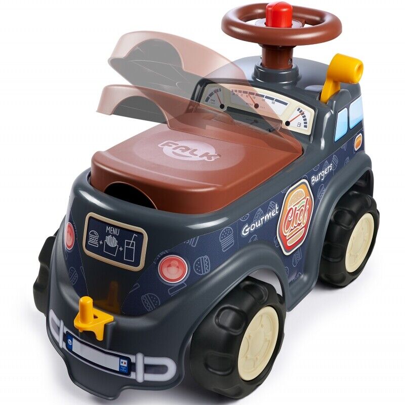 Revamped Falk Rider Food Truck: Now Serving Hamburgers with Open Seating for 1 Year!