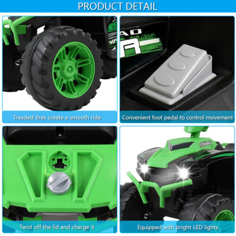 Revolutionary 12V7AH Dual Drive ATV with Slow Start - No Remote Control Needed!