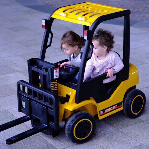Revolutionize Playtime with the 12V7A Electric Frame Lifting Rod Ride-On Forklift for Kids: 3 Speeds and LED Lights Included!