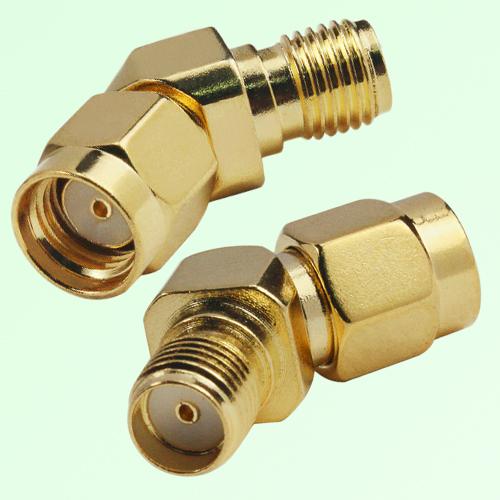 45° Degree Angles RP SMA Male to Female SMA Connector TekShack